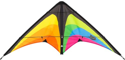 HQ Design - Tyro, Lenkdrachen Zweileiner Flugdrachen Einsteiger Drachen für Kinder und Erwachsene ab 8 Jahren 56x120cm inkl. 20kp Polyesterschnüre 2x20m auf Winder+Schlaufen 2-5 Bft