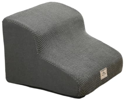 Baoblaze Scala per cani a 2 gradini, rampa per animali domestici, fodera rimovibile e lavabile, scale per animali domestici per divano, auto, casa, Grigio