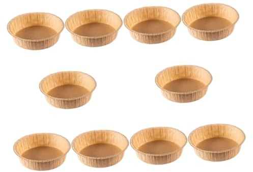 DOITOOL 10piezas Moldes para Pastel de Papel para Hornear Molde de Papel para Bizcocho para Tartas de Queso y Tartas de Casa