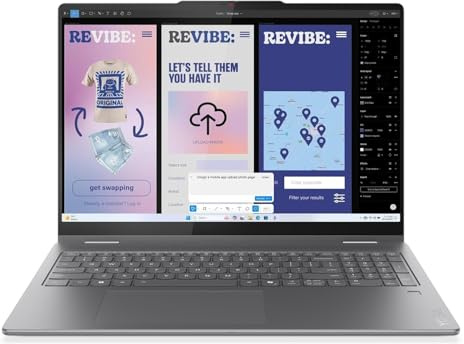 Lenovo Yoga 7 16ILL10 83JT0000US 16 Touchscreen Rugged Convertible Copilot+ PC 2 in 1 Notebook - WUXGA - 60 Hz - Intel Core Ultra 5 226V - 16 GB - 512 GB SSD - English Keyboard - Luna Gray - Intel Ch