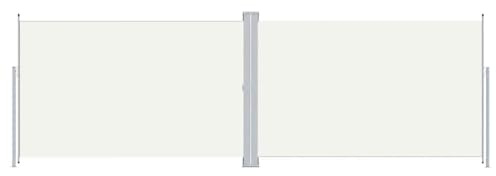 Frdhee Parasole da spiaggia, tenda laterale allungabile, crema, 200 x 600 cm, per sedie da spiaggia, terrazze, sedie a rotelle e sedie da campeggio