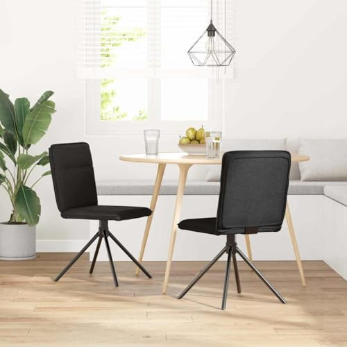 Frdhee Sillas de comedor Sillas Lounge Sillas,Sillas de comedor 2 PCS. Tela negra,Silla de visitante para comedor,sala de estar,dormitorio y recepción