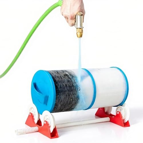 Nodipool NODI Roller – Nettoyeur Rotatif Filtre Piscine/Spa | Nettoie en 1 Min | Économise 90% d'eau | Propre et sans Effort | Compatible 95% Cartouches | Jet Puissant ou Nettoyeur Haute Pression