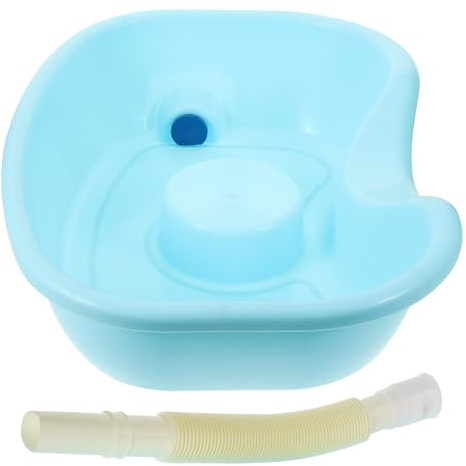 Ganazono Lavabo Portatile Per Capelli Con Tubo Flessibile Lavatesta Per Anziani Allettati E Persone Con Mobilità Ridotta Bacinella Per Lavare I Capelli Da Letto Ideale Per Casa E Assistenza Post-Pa