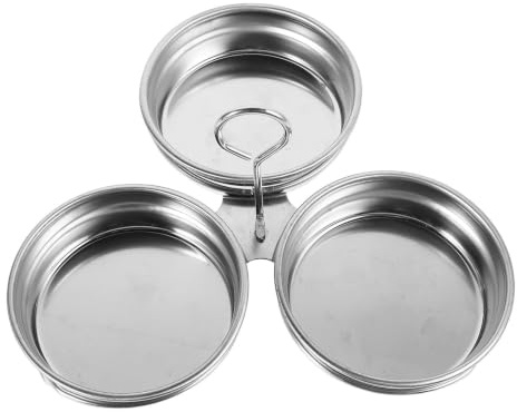 Lurrose Stampo per Uova in Camicia in Acciaio Inox, Vassoio Rotondo Multifunzionale per Cucina, Design Innovativo per Cottura a Vapore e Bollitura Uova