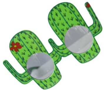 GRIRIW Lunettes de Fête Cactus Amusantes Vertes Légères en PC pour Soirée Dansante et Accessoires Photo Originaux et Créatifs