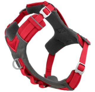 Kurgo Journey Air Hundegeschirr, XL, Rot | Gepolstertes Bruststück, Leichtes Ripstop, Atmungsaktiv, Reflektierend