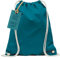 Baumwoll Turnbeutel 1 Stück 38 x 42 cm Sportbeutel - Rucksack Stofftasche Bag, Beutel, Baumwollbeutel, Jutebeutel Oeko-TEX® geprüft Stoffbeutel Damen & Herren, Kinder Gym Sack zum bemalen in Petrol