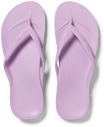 ARCHIES Arch Support Flip Flops for Men & Women – Orthotic Sandals for Plantar Fasciitis Relief – Lightweight, Cushioning, Shock-Absorbing Sandals for Walking, Foot Pain - Lilac (UK 4)
