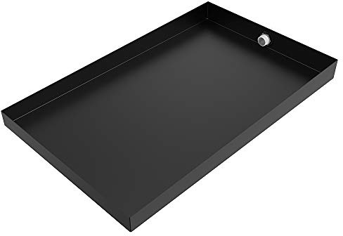 Ice Maker Drain Pan - 24 x 15 x 2 - Steel-Flat Black | Water Damage Prevention | No Leak | Made in The USA | Welded Water Tight | Killarney Metals