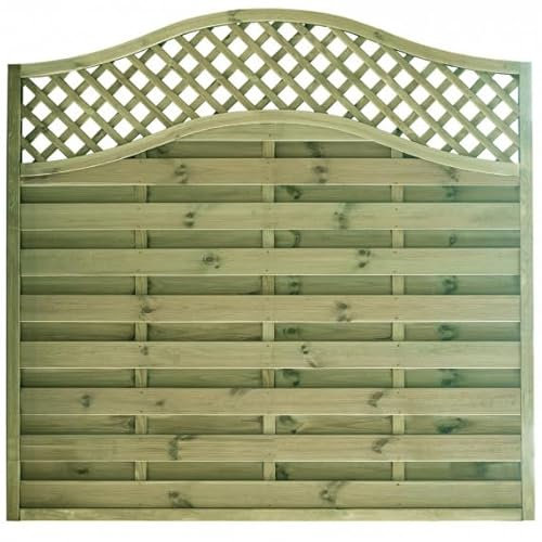 Omega Lattice Top Wooden Fence Panel 6FT Wide (Various Heights) Garden Fencing Panels Pressure Treated Trellis Lattice Top (6x5)