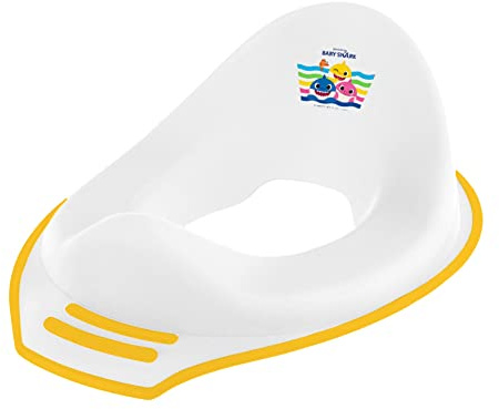 Baby Shark Toilet Training Seat White/Yellow Toilet Seat Trainer