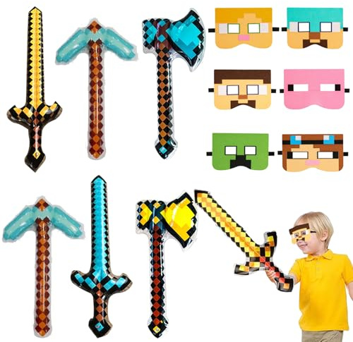 LTHOENG Kindergeburtstag Mitgebsel,Pixel Gamer Kindergeburtstag Mitgebsel,Adventskalender Inhalt für Mädchen Jungen Mini Geschenke,Geburtstag,Party Deko.