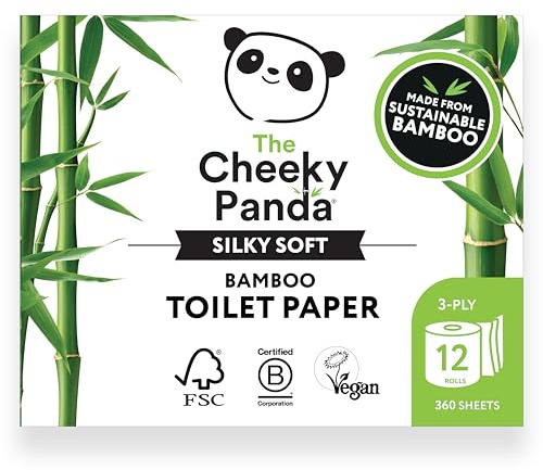The Cheeky Panda Bambus Papierservietten | Weiße Servietten 100 Stück