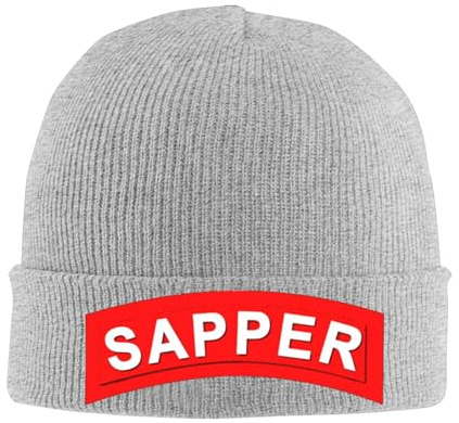 Sapper American Cozy Winter Essential: Hand-Knitted Hat Ultimate Warmth Gray