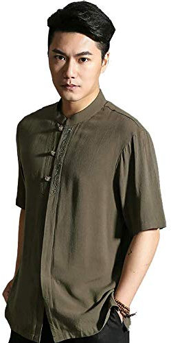Tai Chi-Kleidung, bedruckt, für Herren, Damen, Jungen, Damen, traditionelle chinesische Kampfkunst, Wing Chun, Boxen, Karate, Leinen, Taekwondo-Kleidung, Geschenk (C 3XL) (BL)