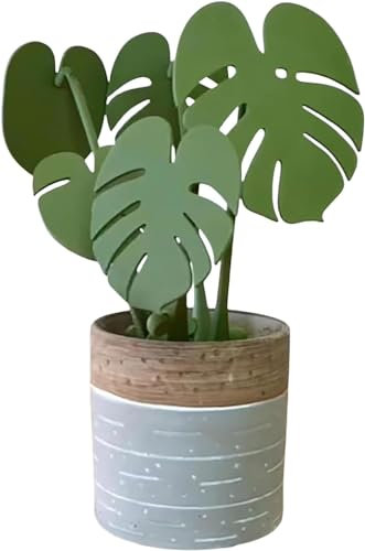 Magnetic Monstera Coaster Set - 1PC 3D Printed Green Leaf Drink Coasters - Tropical & Home Decor