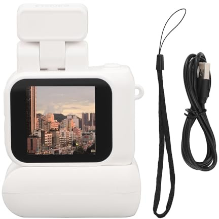 Xiuganpo Piccola Videocamera DV HD 1080P, Videocamera con Schermo a Colori da 1,44 Pollici con Custodia di Ricarica, Mini Fotocamera Digitale con Registrazione in Loop Automatica per