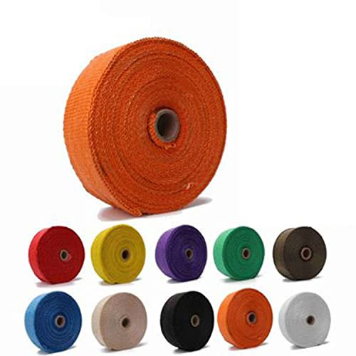 Hitzeschutzband 1 Stück 2,5 cm5/10/15/20 M Auto Motorrad Auspuff Thermische Auspuffband Auspuff Wärmeband Wrap Rohr Wrap Shields Verteilerkopf Isolierung Auspuff Hitzeschutzband(2.5cm 5m black)