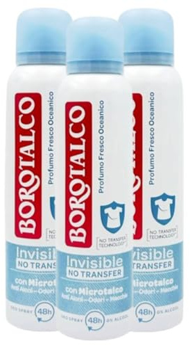 Borotalco Invisible Deodorant Spray mit Microtalk mit frischem Ozeanduft 48H 150 ml (3)