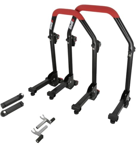 SEFIS M20U Motorradständer Set Vorder Hinterrad Motorradheber Serviceständer Motorrad montageständer hinten Motorrad ständer Set Motorrad aufbocken (Adapter: Dorn / 2in1 für Honda CMX 500 Rebel)
