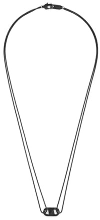 Emporio Armani Herren-Edelstahl-Halskette mit Karabinerverschluss, Silber-Grau