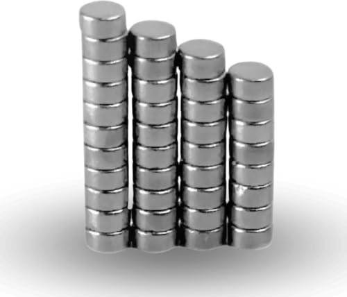 Strong Magnets Neodym Magnet - Rund 2 x 1 mm - 10 Stück - Extra stark, hält bis 100 g - Für Magnettafel, Kühlschrank, Whiteboard, Pinnwand, Büro