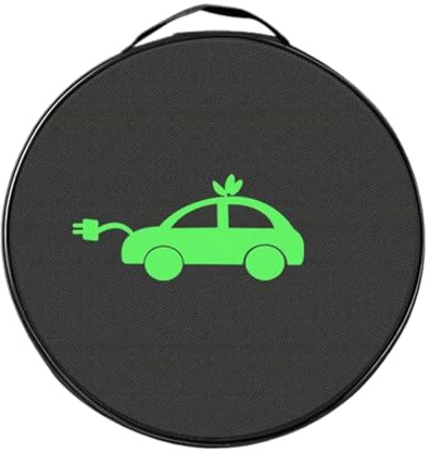 Kiuiom Bolsas De Cable Eléctrico,Bolsa para Cables EV,Bolsa Portátil De Almacenamiento Cable De Carga Tipo,Bolsas De Cables De Carga De Coche,Forma círculo Electrico