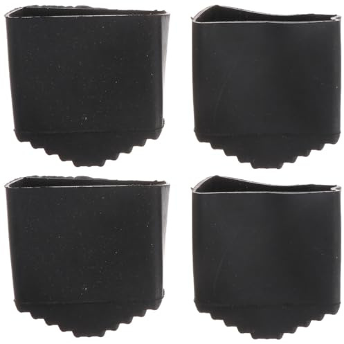 DOITOOL Cubiertas Protectores De Pies De Escalera Plegables 1.69X1.65X1.81 Pulgadas Almohadillas Antideslizantes De Goma Para Escaleras De Mano Uso En Construcción Y Bricolaje 4 Piezas