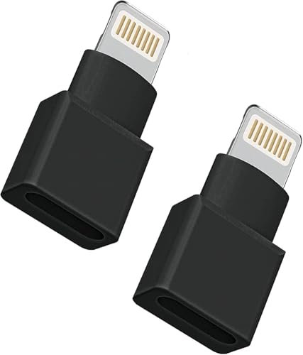 Lot de 2 adaptateurs d'extension Lightning pour iPhone - Câble d'extension femelle vers mâle - Pour Apple iPhone 14 13 Pro Max 12 Mini 11 X XS XR 8 7 6 - Chargement audio et vidéo - Transfert de