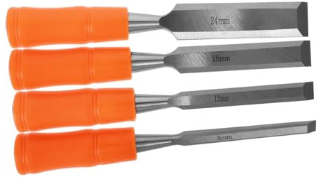 Operitacx 4piezas De Carpintería De Plana Cincel Para Madera Profesional Herramienta Para Tallar Artesanías Madera Cincel Para Carpintería De Mano