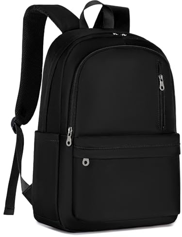 BAGOK Faltbarer Nylon Rucksack Damen & Herren – Leicht, Groß, Modisch & Unisex – Schulrucksack für Schüler, Studenten, Reisen, Arbeit & Alltag（Schwarz）