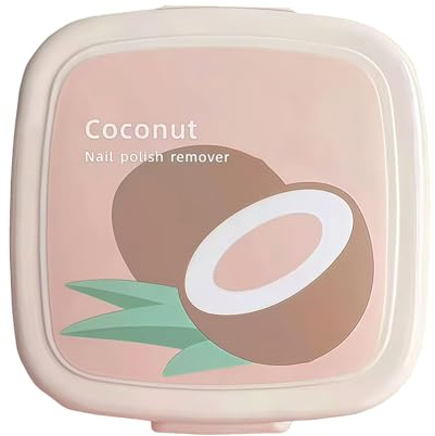40Pcs Nail Polish Remover Pads - Nail Varnish Remover Pads in Box - Quickly & Easily Gel Polish Remover Natural Ingredients - Instant Removal Nail Wipes for Gel Polish (Coconut)