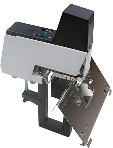 Grapadora eléctrica de sillín con grosor ajustable y pedal para grapar rápidamente en entornos de oficina e industriales