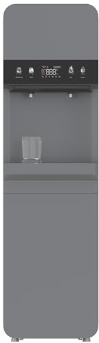 Aqmos Drinking Standup Wasserspender mit Festwasseranschluss – Osmose-Wasserspender für kaltes, heißes & sprudelndes Wasser | 5-Stufen-Filtration mit UV-Sterilisation | Touchdisplay, Schwarz