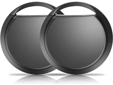 Ghekkli Android Smart Tag - Bluetooth Tracker Kompatibel mit Google Mein Gerät Finden - IP67 Wasserdichter Schlüsselfinder für Koffer und Wertsachen - Nur für Android - Schwarz - 2 Stück