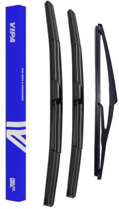 Vipa Car Parts Premium Wiper Blade Set | Fits: NISSAN X-TRAIL SUV (Apr 2014 to Jan 2022) | All-Weather Performance | Durable, Streak-Free Windshield Wipers | Easy Installation