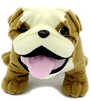 VACHICHI 30cm Plüschtier Englische Bulldogge, Kuscheltier Tierhund, Entzückender Spielzeugwelpe für alle Menschen