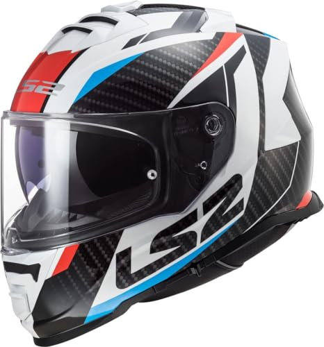 LS2, Integraler Motorradhelm Storm Racer Red Blue, L