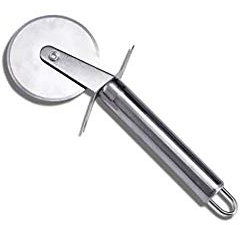 Sterling pizza cutter, fish scale plane, ginger aircraft, pizza roller made of stainless steel, pizza cutter with oval handle shape, with finger guard and practical hanging loop