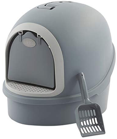 QIAOH Cat Tray Katzenklo, Verringert Zerstreuung der Katzenstreu Hop In Katzenklo, Deodorant Spritzwassergeschützt Litter Box