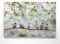 Bezaubernde Kirschblüte mit Spatzen-Kinder - als großes XXL Leinwand-Bild 120x80cm. Ideal als Hintergrund und Dekoration für Wohnzimmer & Schlafzimmer. Aufgespannt auf 2cm Holzrahmen