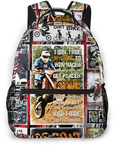 Nerxy Dirt Bike Backpack Motocross Backpacks for Boys Kids Motorcycle Book Bag Back to School Back Pack Dirtbike for Men