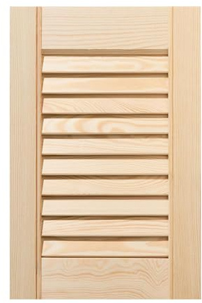 ben+camilla.com offene Lamellentür | 39,5 x 29,4 cm Natur | Hochwertige Massivholz Lamellentüren | Für Schrank- und Möbelbau | Kiefernholz unbehandelt
