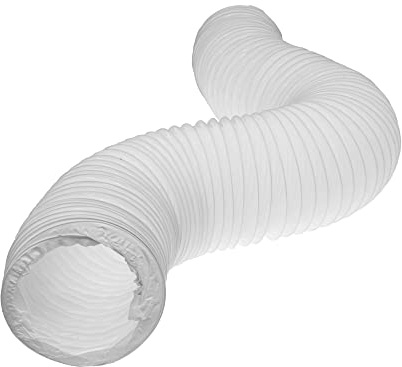 Vent Systems PVC Flexschlauch Weiß DN 125mm x 6 m lang Abluftschlauch 125mm Flexibles Lüftungsrohr, Flexibler Schlauch, Abluftrohr für Heizung und Kühlung Klimaanlagen, Trockner, Dunstabzugshaube