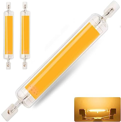 MZIEIU R7S LED 118mm Dimmbar,20W R7S LED Lampen Ersatz für 200W Halogen Leuchtmittel,LED COB Warmweiß 3000K,2000LM Kein Flackern,360°Abstrahlwinkel,2er Pack