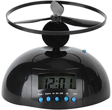 TOPINCN Wecker, Tragbar, für Zuhause, Lazy Propeller, Knifflig, Rund, mit Zubehör für LCD-Wetterüberwachungsuhren
