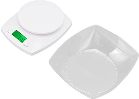 VVHUDA Bilancia da Cucina per Alimenti con Ciotola, Bilancia da Cucina Digitale da 5 kg G OZ LB Bilancia per Alimenti a Commutazione di unità con Ciotola per Misurare Bilance per Alimenti Small Gift