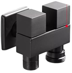 Vollkupfer-Dreiecksventil Ein Eingang Und Zwei Ausgänge Doppelsteuerungs-Multifunktionswaschmaschinen-Wasserhahn-Toilettenspritzpistolen-Spülset 1/2-Zoll-Gewinde + 3/4-Zoll-Gewinde