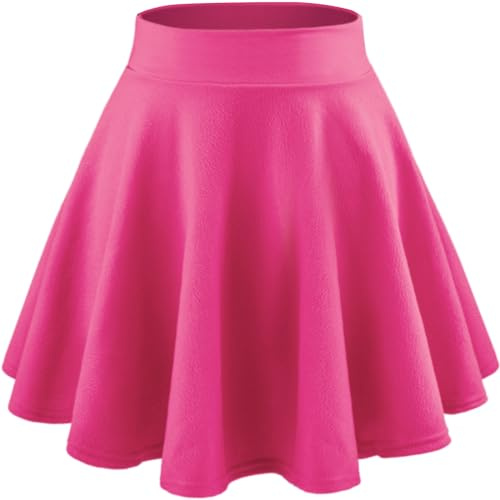 DRESHOW Mujer Elástica Plisada Minifalda Básica Informal Corto Falda